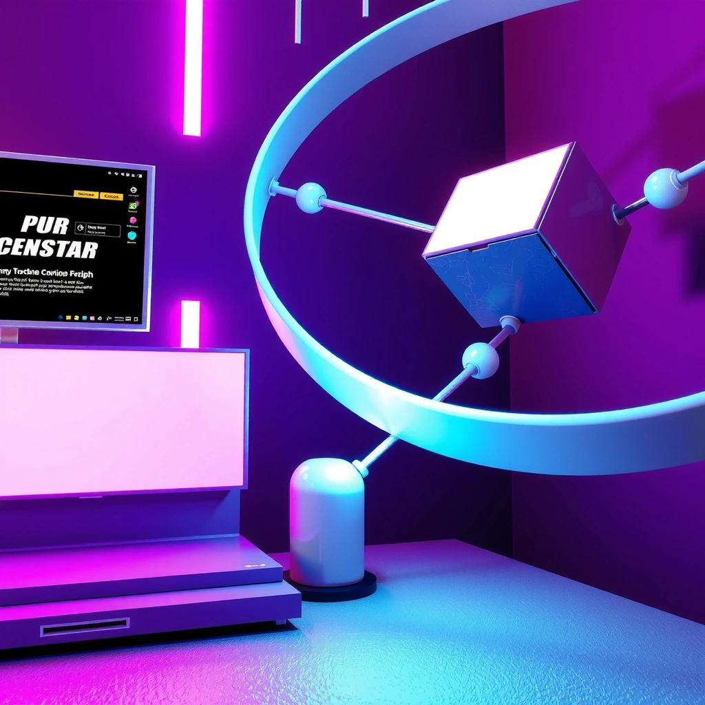 Abstract geometric connection sculpture